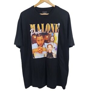 Post‎ Malone Graphic T-Shirt Black Banana Republic Mens L Tall Hip Hop Rap Tee